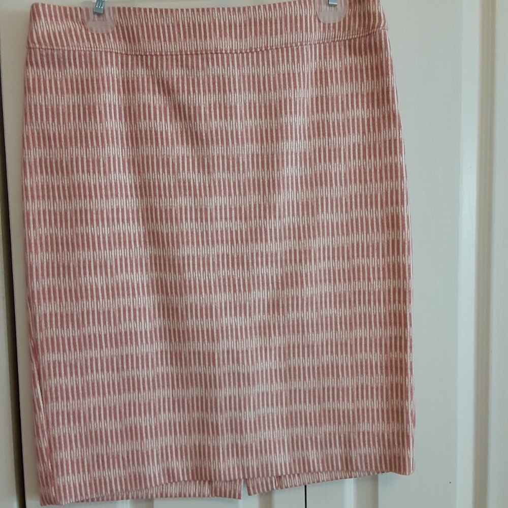 LOFT Pink and Cream Skirt